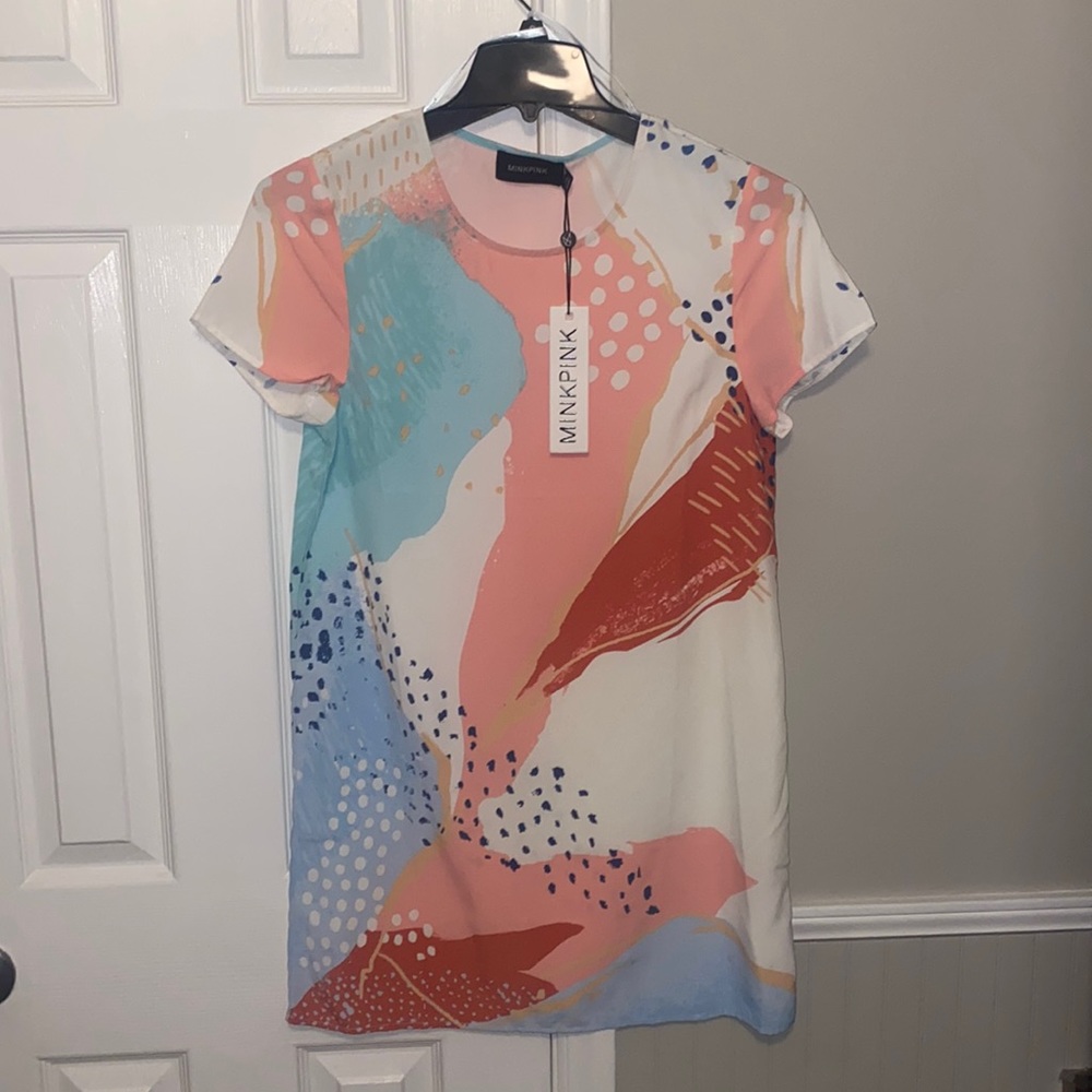 NWT Mini Pink Calm Bliss Tee Dress.  Size small - Picture 4 of 8